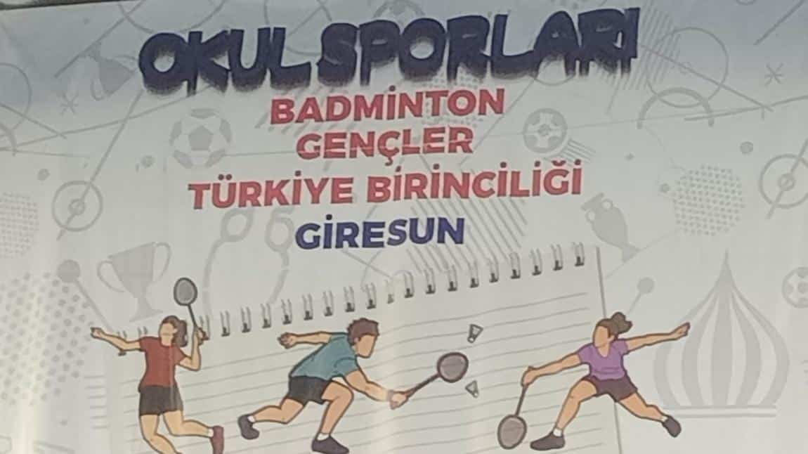 Okul Badminton Takımımız Türkiye Gençler Birinciliği Giresun'da