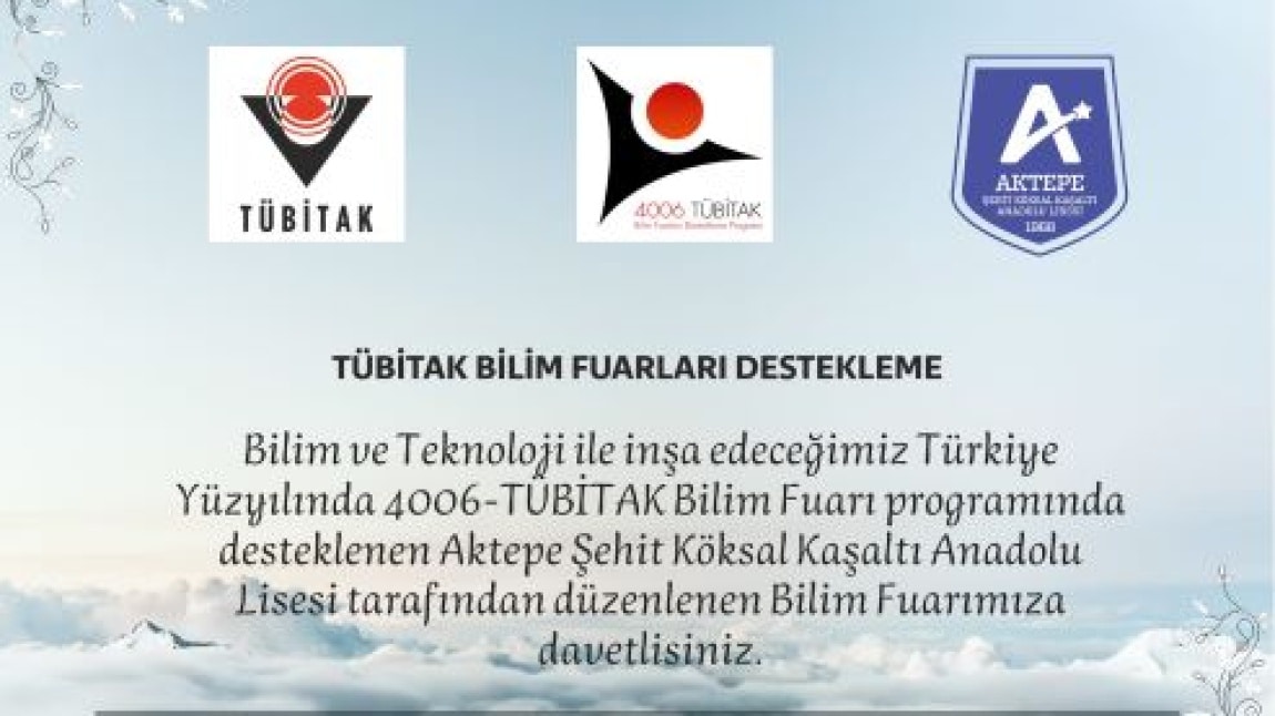 4006-TÜBİTAK Bilim Fuarımıza Davetlisiniz!